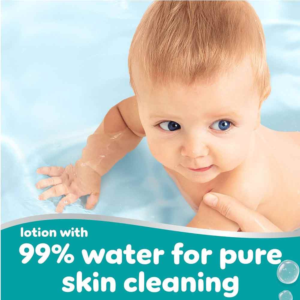 Pampers 99% Water Baby Wipes 9 Pack 540 Wipes - Image 5