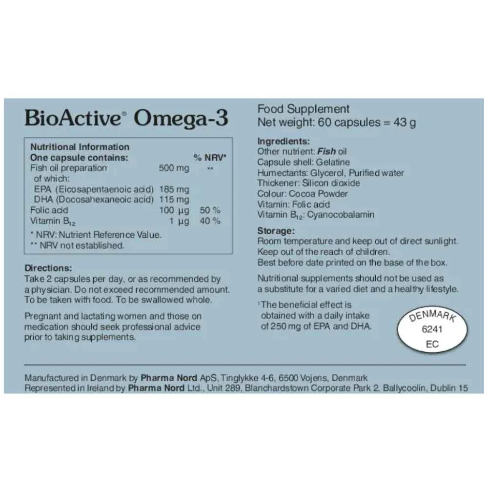 Pharma Nord BioActive Omega-3 60 Capsules - Image 2
