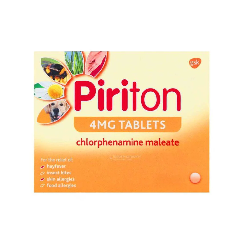Piriton Tablets Chlorphenamine 4mg 60 Pack