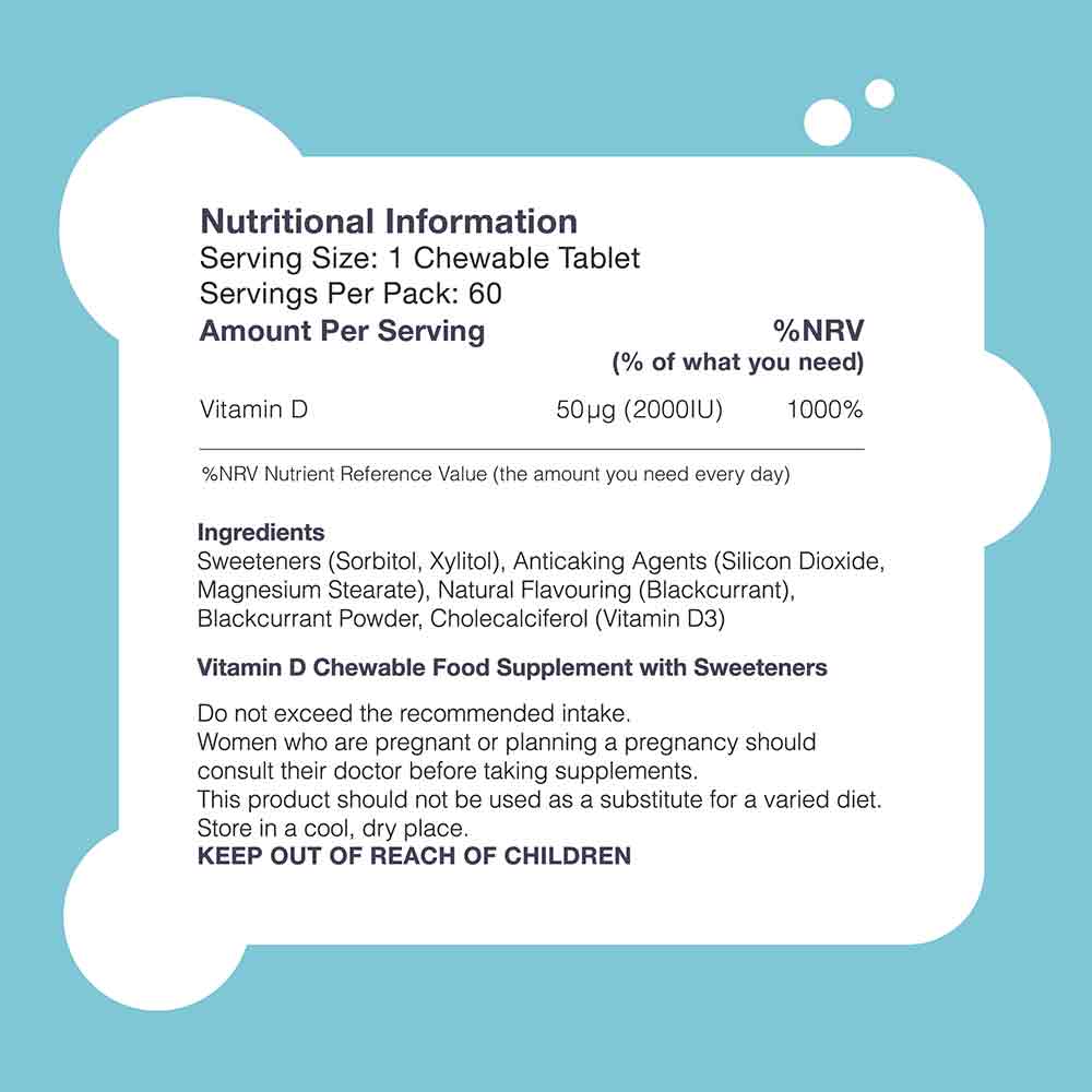 Pro-Ven Vitamins Vitamin D High Strength Fruit Chewables 60 Pack - Image 5