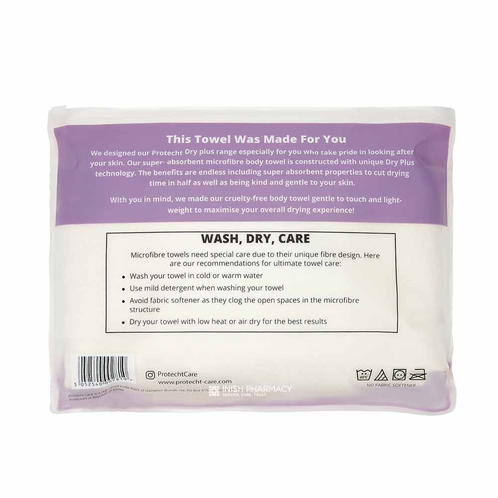 Protecht Dry Plus Super Absorbent Body Towel White - Image 2