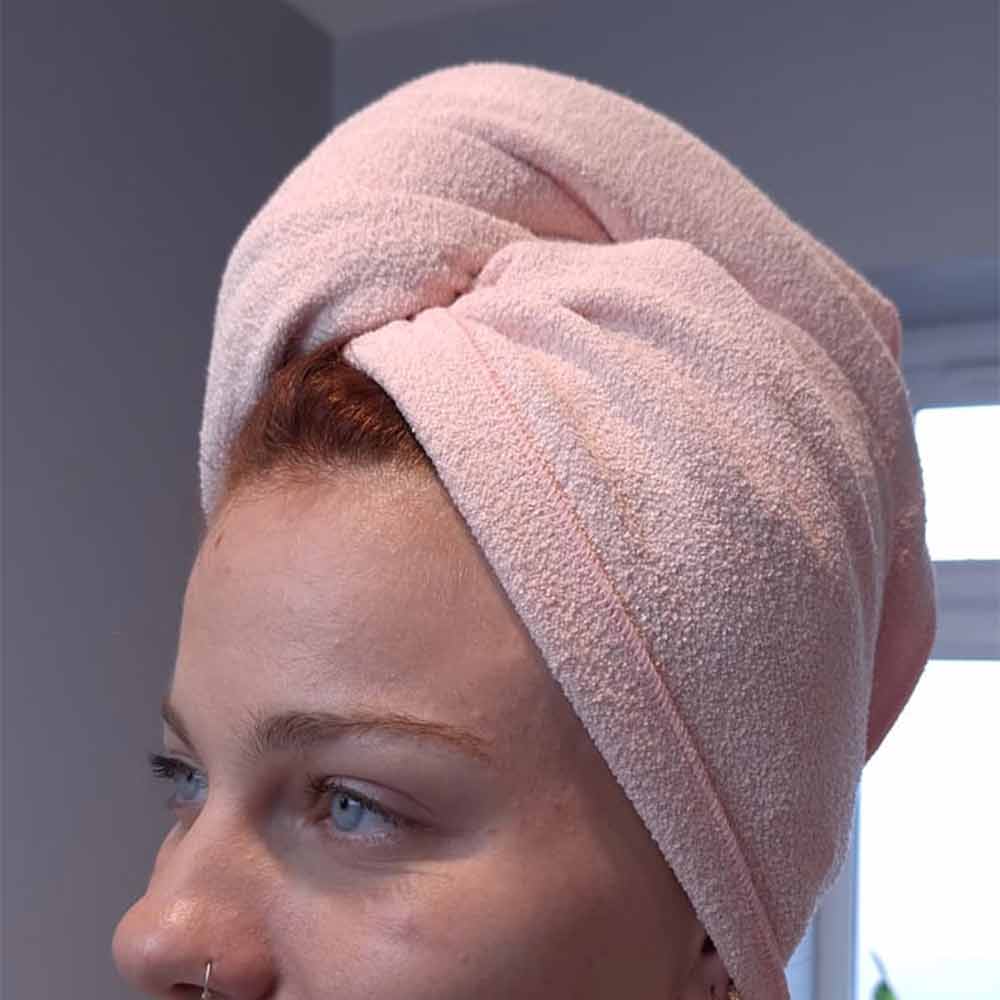 Protecht Dry Plus Super Absorbent Hair Turban Gossamer Pink - Image 4