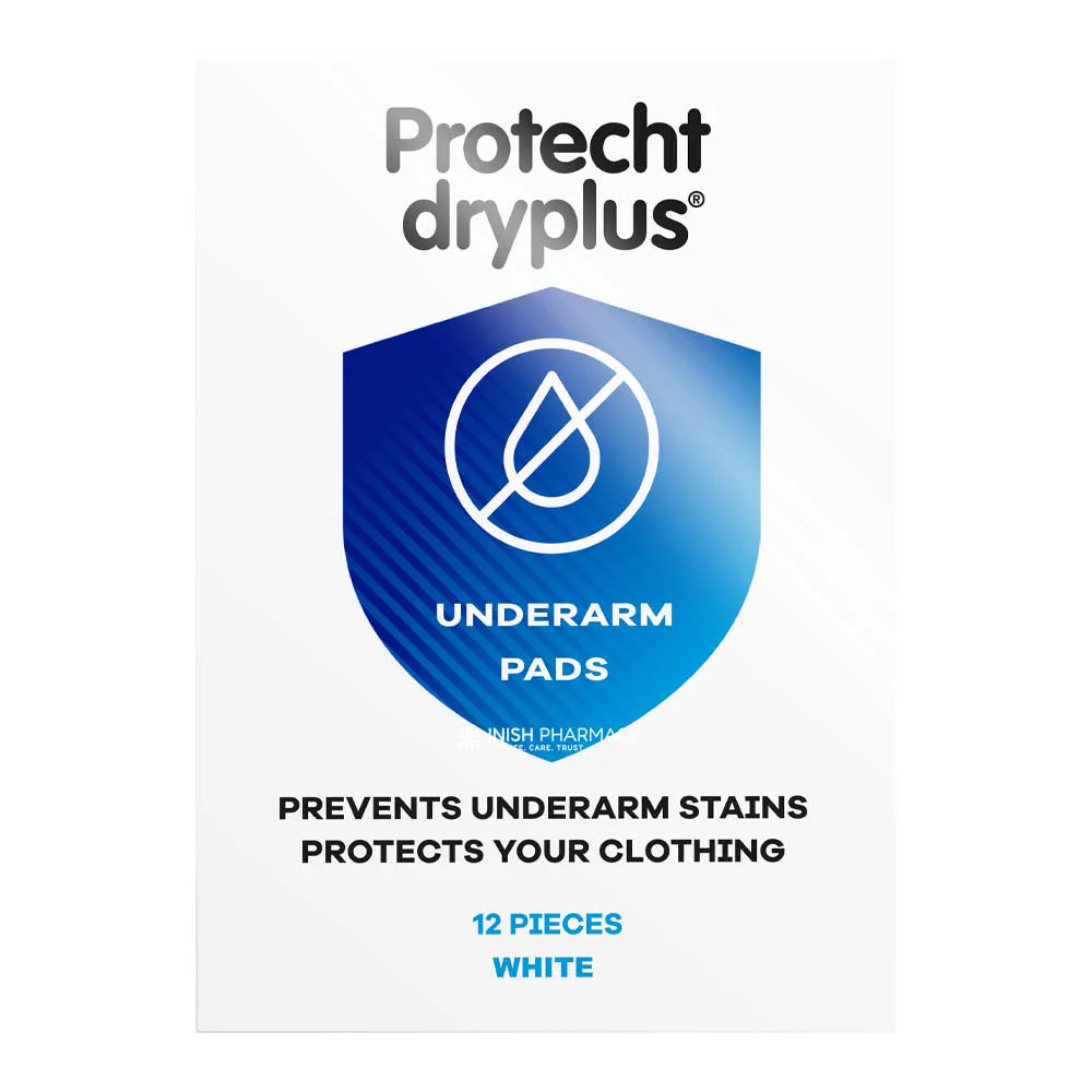 Protecht Dry Plus Underarm Pads White Large 12 Pack