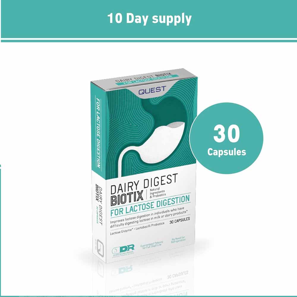 Quest Dairy Digest Biotix 30 Capsules - Image 4