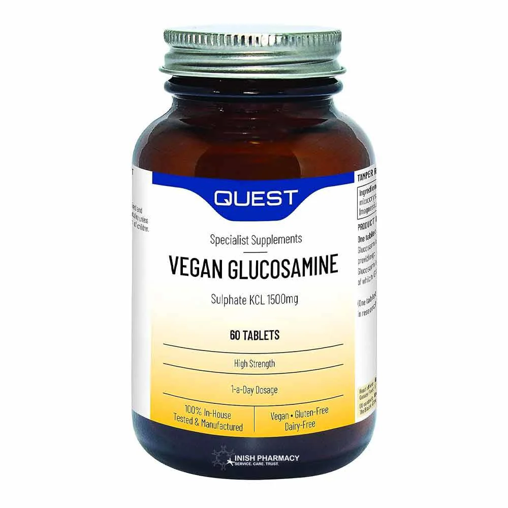 Quest Vegan Glucosamine Sulphate KCL 1500mg 60 Pack