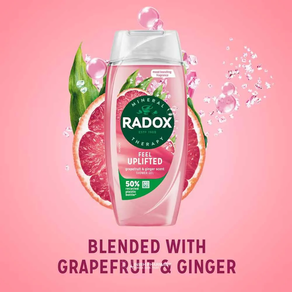 Radox Shower Feel Uplifted Pink Grapefruit & Ginger Shower Gel 225ml - Image 2