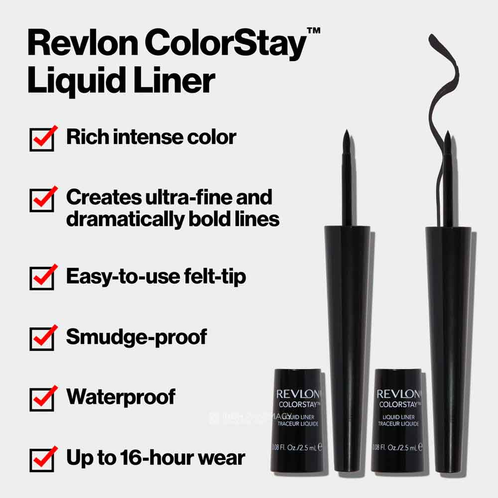 Revlon ColorStay Liquid Liner Blackest Black 003 - Image 2