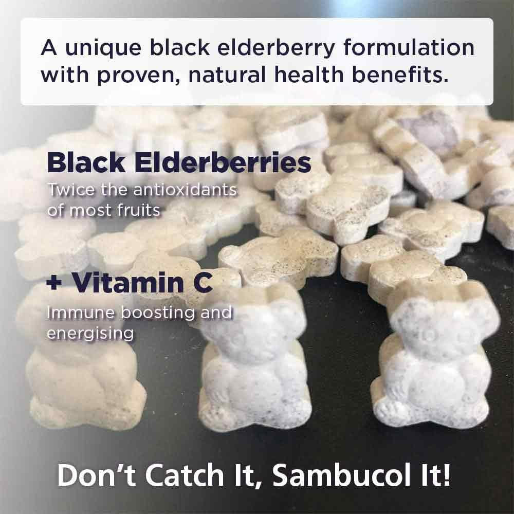 Sambucol Kids Chewable Teddies 60 Pack - Image 3