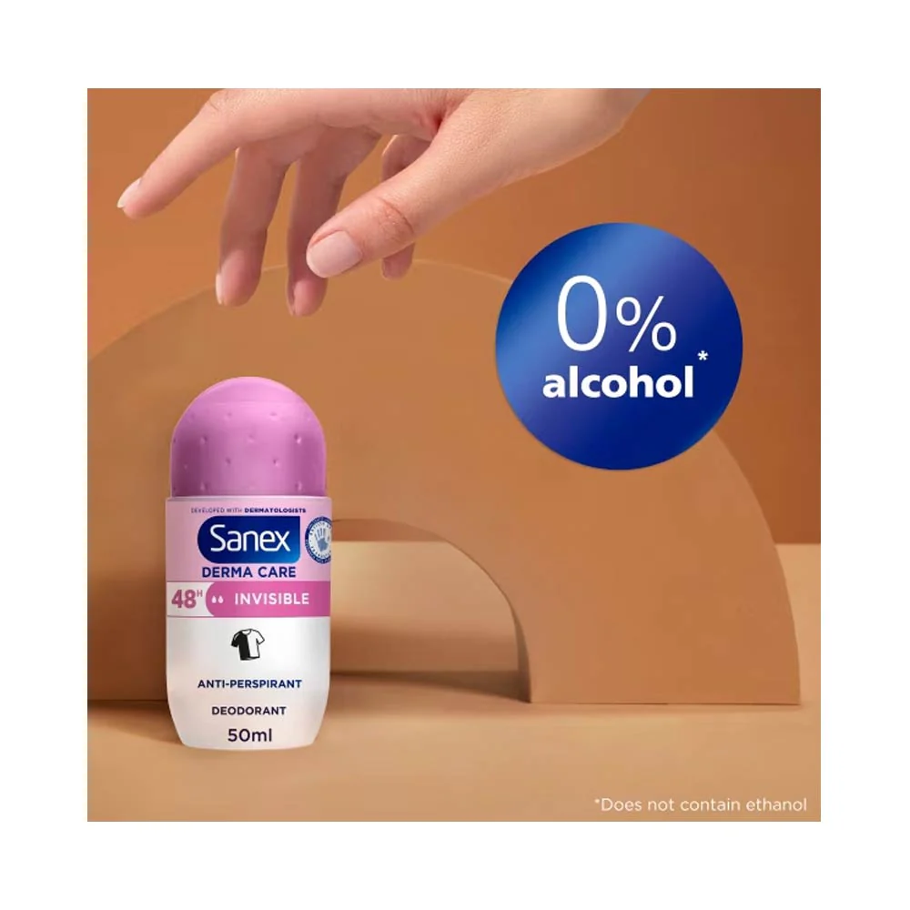 Sanex Invisible 48hr Anti Perspirant Roll On 50ml - Image 4