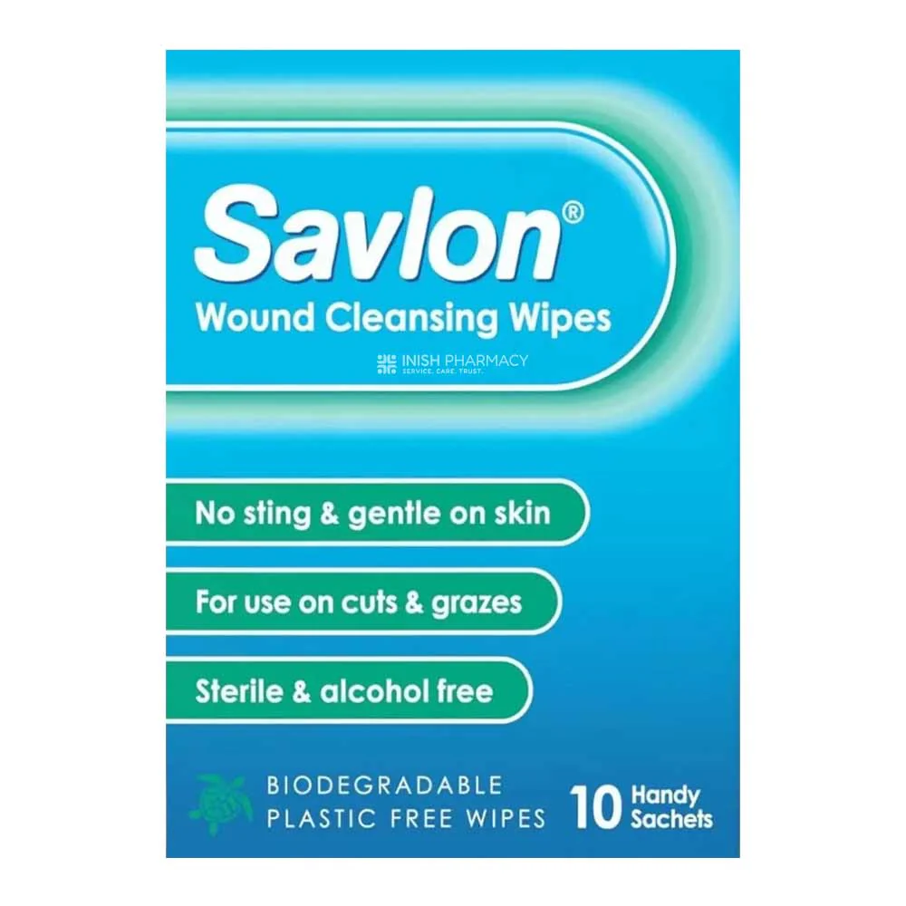Savlon Biodegradable Wound Cleansing Wipes 10 Pack