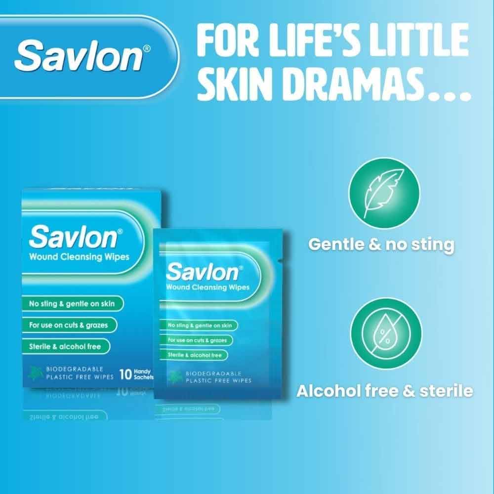 Savlon Biodegradable Wound Cleansing Wipes 10 Pack - Image 2