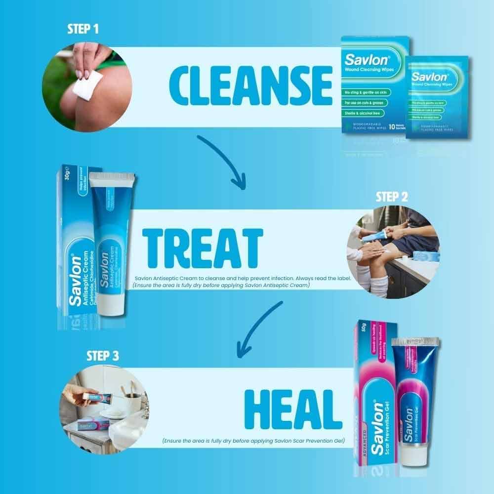 Savlon Biodegradable Wound Cleansing Wipes 10 Pack - Image 3