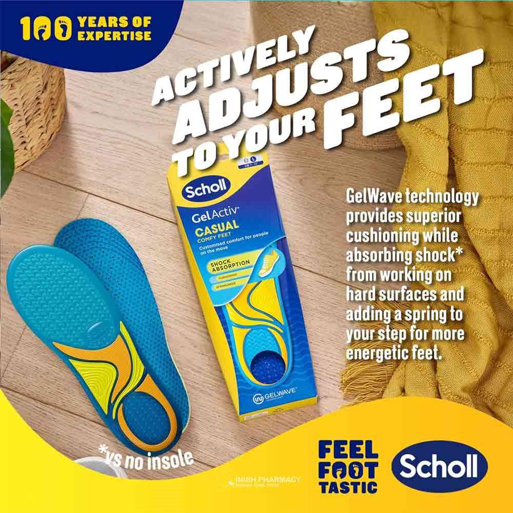 Scholl Gel Activ Casual Insoles 1 Pair - Small - Image 5