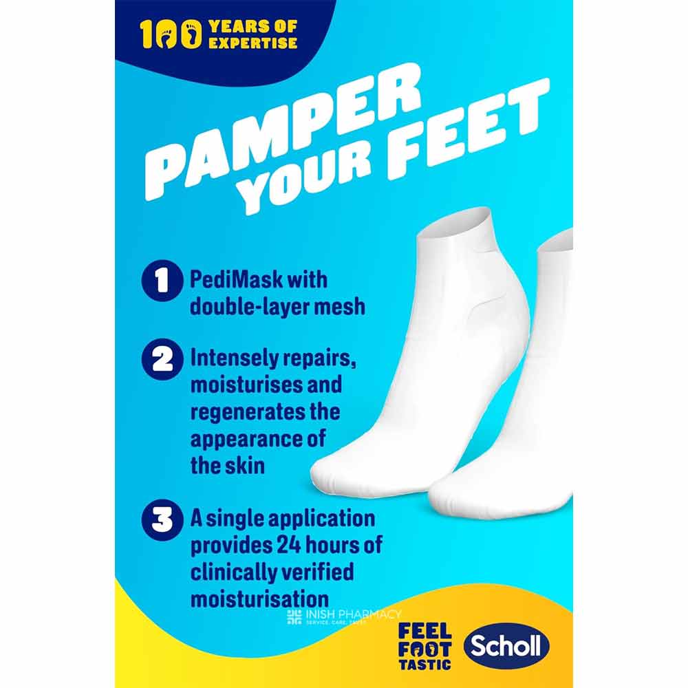 Scholl PediMask Foot Mask with Manuka Honey 1 Pair - Image 3