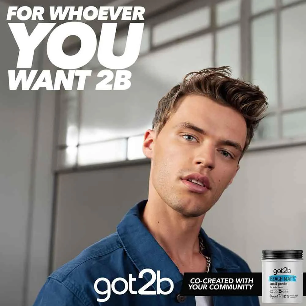 Schwarzkopf Got2b Beach Matt Surfer Look Matt Paste 100ml - Image 6