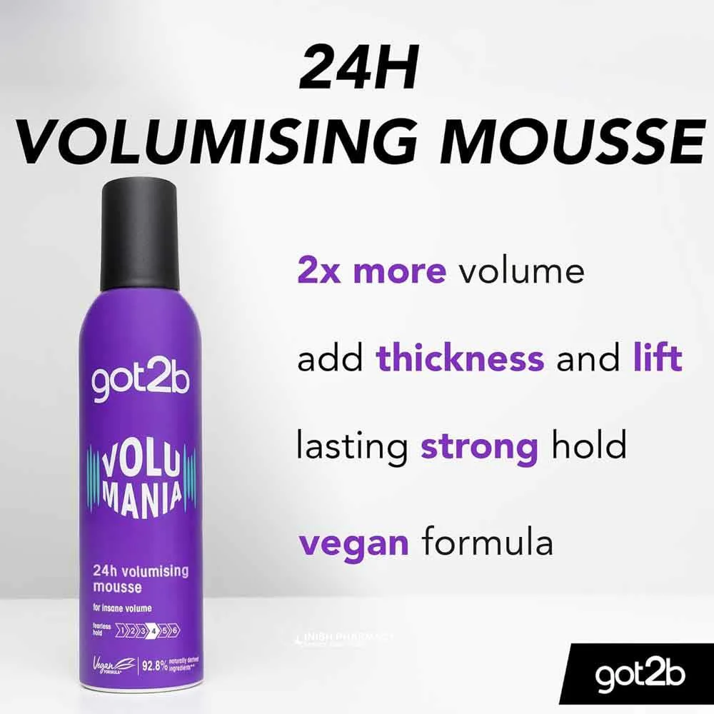 Schwarzkopf Got2b VoluManiac Bodifying Mousse 250ml - Image 2