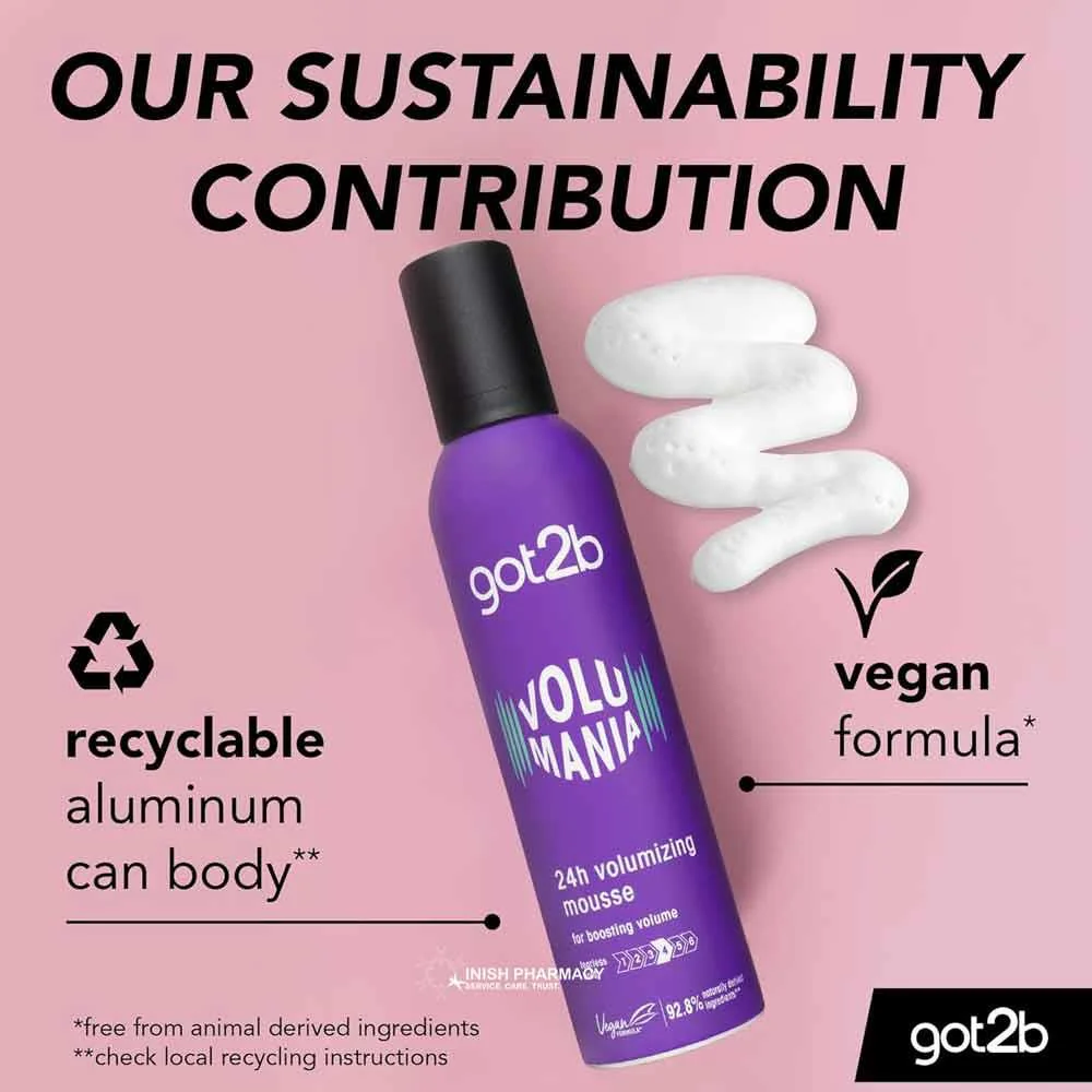 Schwarzkopf Got2b VoluManiac Bodifying Mousse 250ml - Image 5
