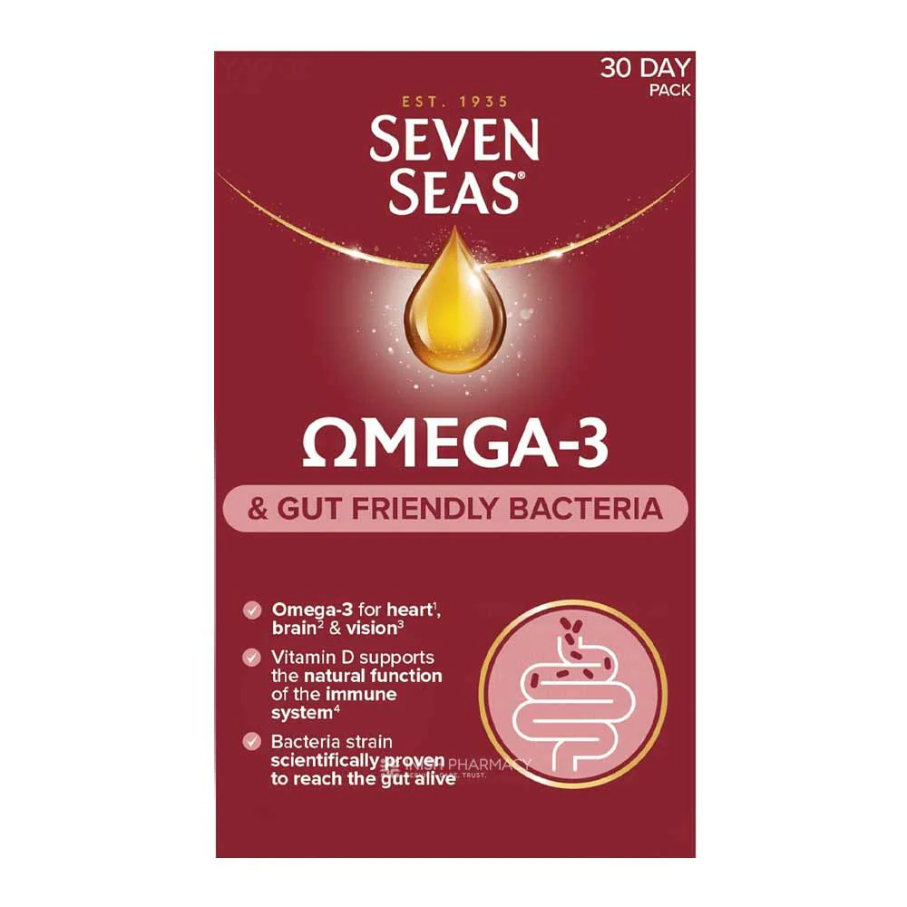 Seven Seas Omega-3 & Gut Friendly Bacteria 30 Day Pack