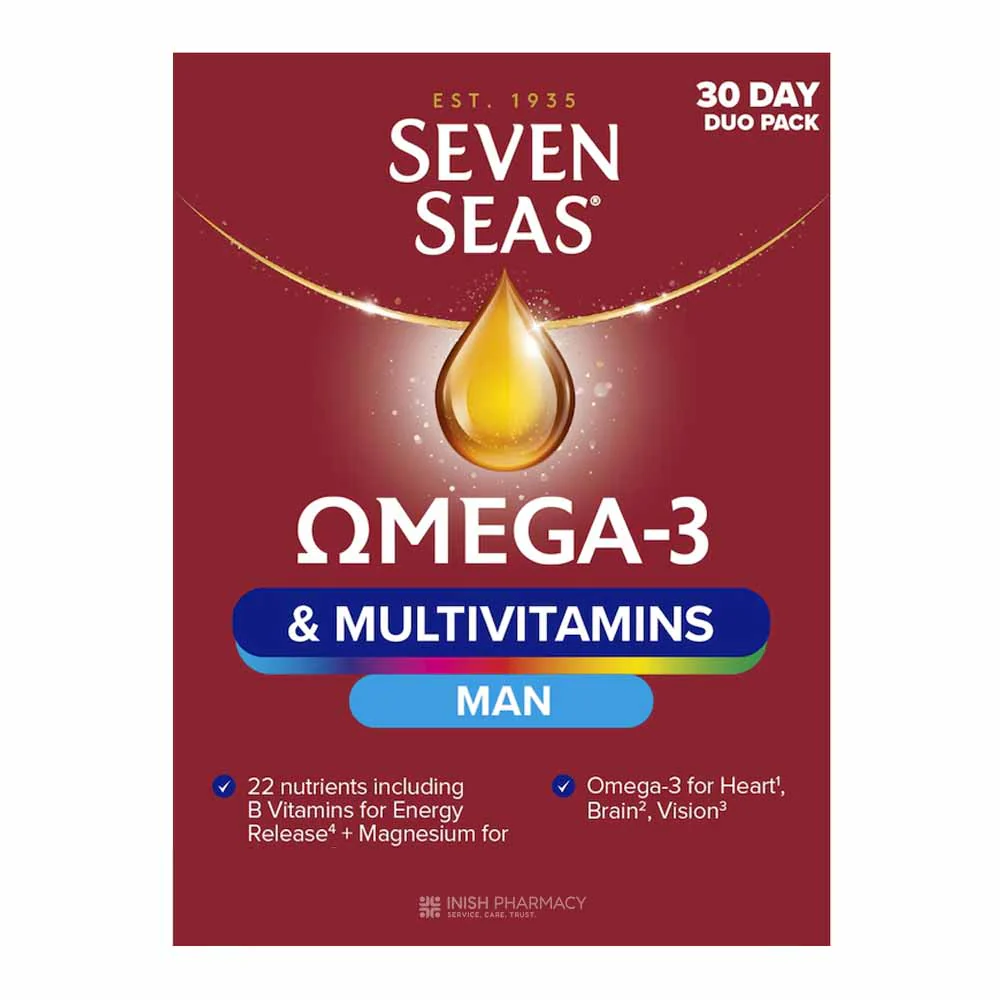Seven Seas Omega-3 & Multivitamin Man 30 Day Duo Pack