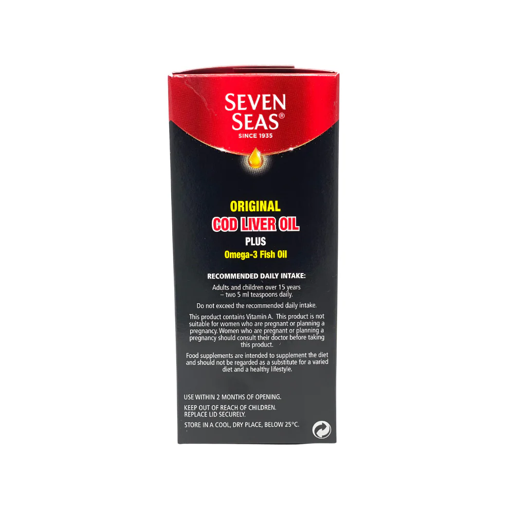 Seven Seas Original Cod Liver Oil 150ml - Image 2
