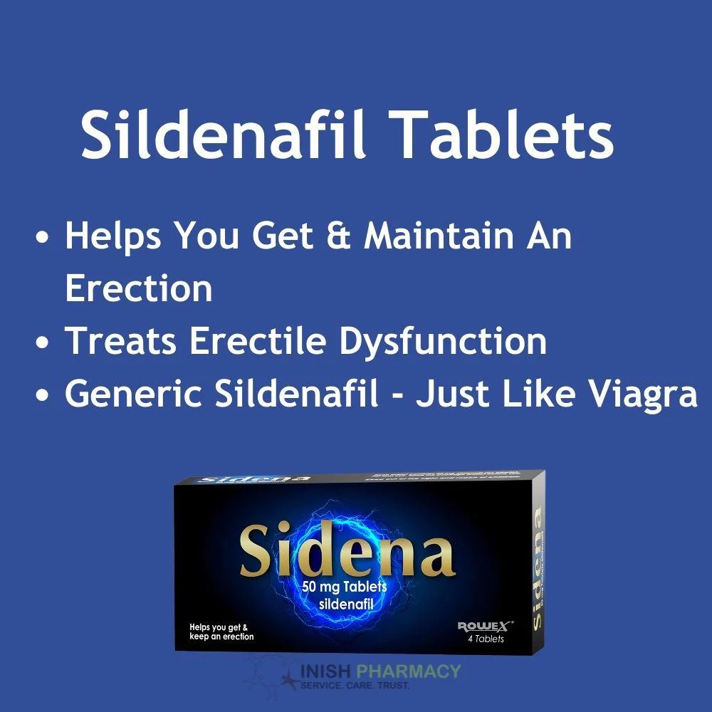 Sidena 50mg Sildenafil Tablets 4 Pack - Image 2