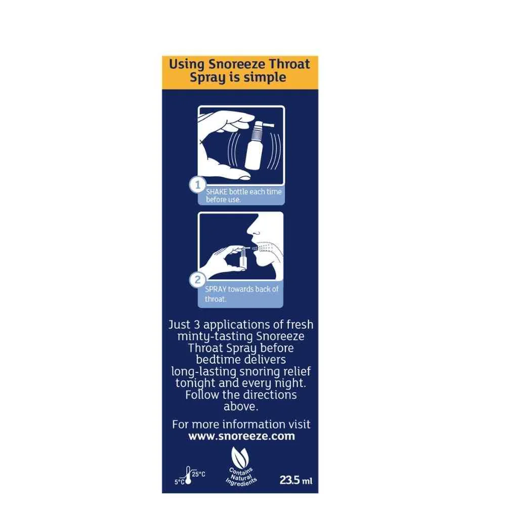 Snoreeze Snoring Relief Throat Spray - Image 2