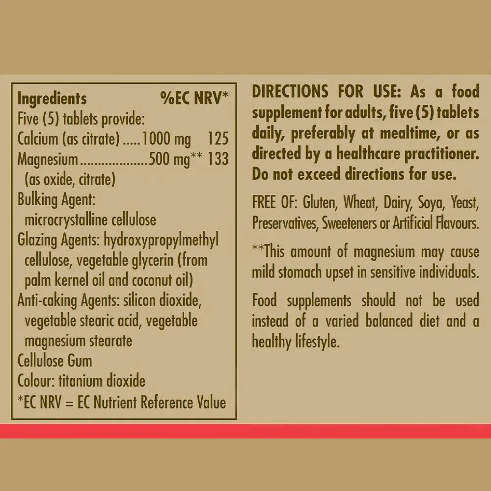 Solgar Calcium Magnesium Citrate 50 Tablets - Image 2