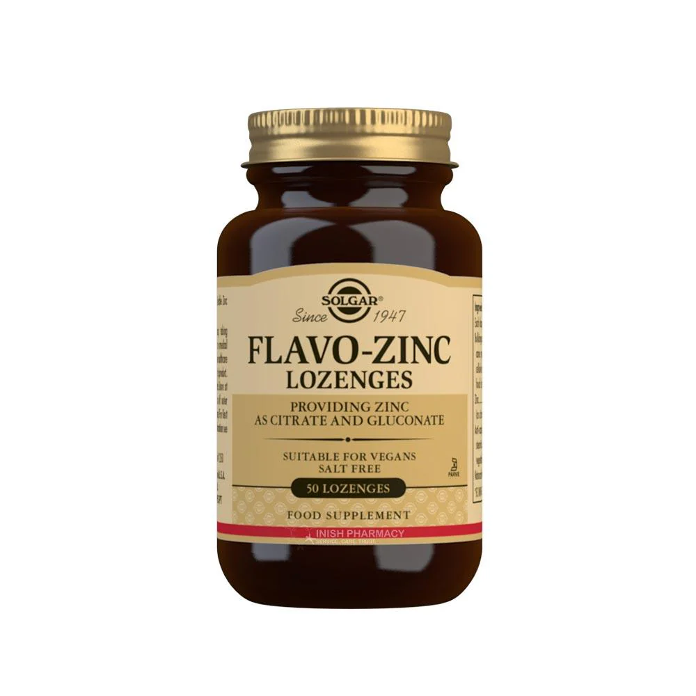 Solgar Flavo-Zinc Zinc Lozenges 50 Pack