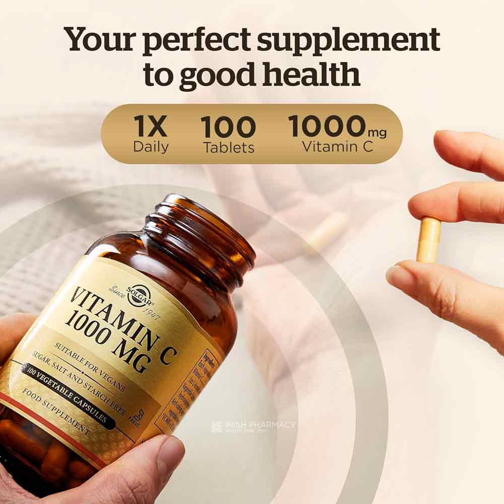Solgar Vitamin C 1000 MG 100 Capsules - Image 2