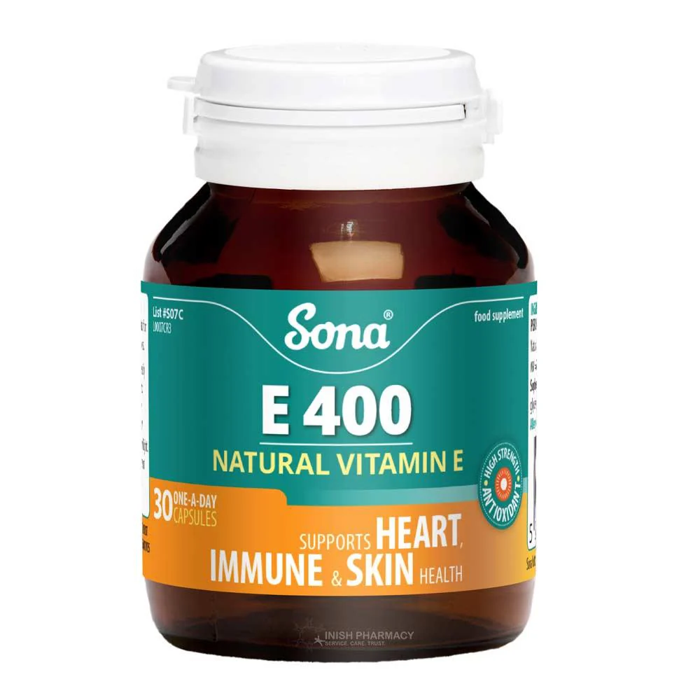 Sona E400 Vitamin E 30 Capsules