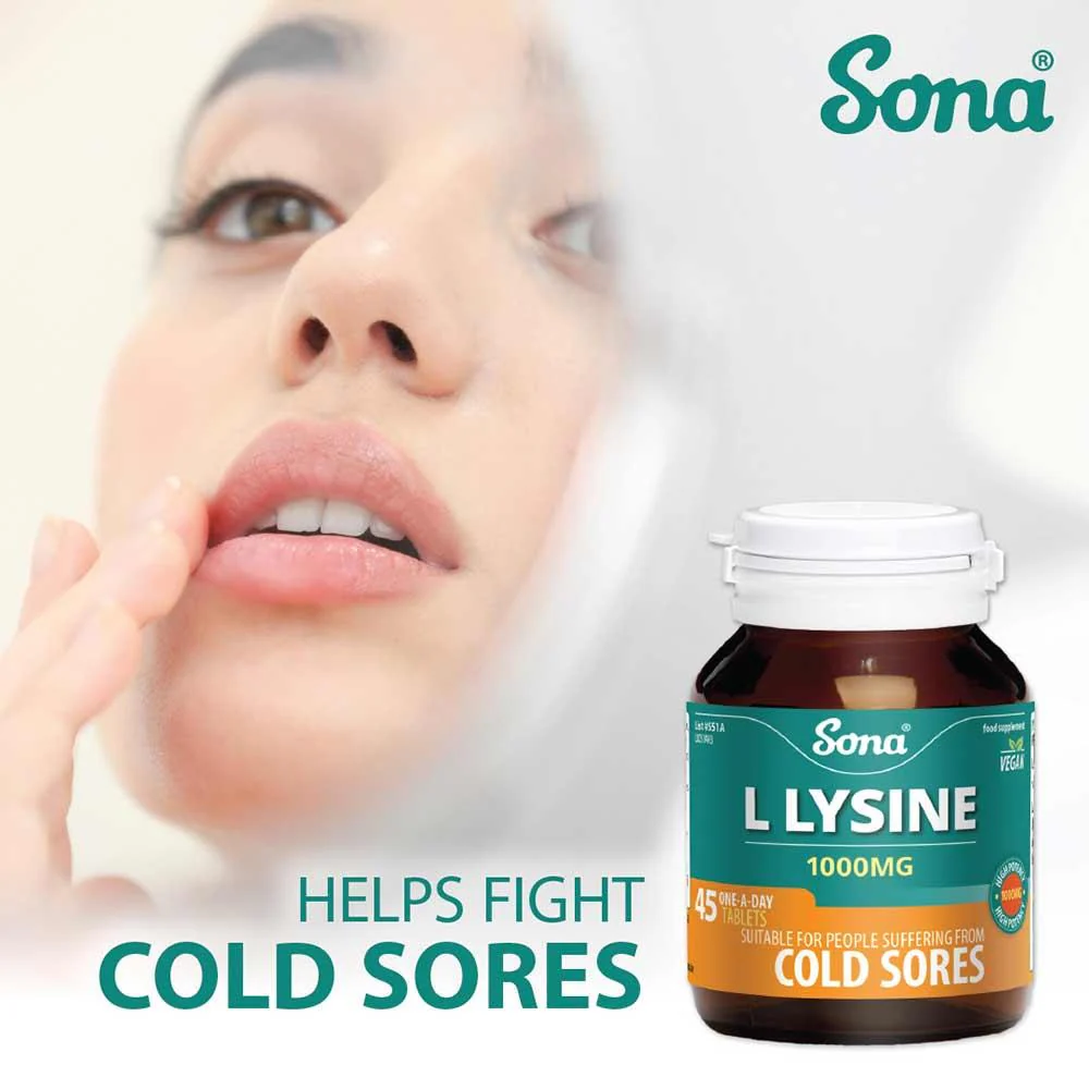 Sona L-Lysine 1000mg 45 Tablets - Image 2