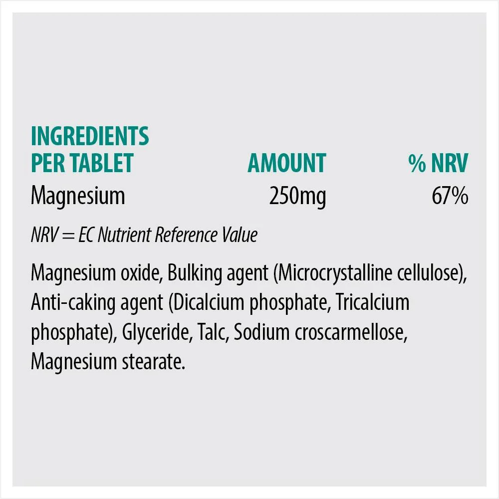 Sona Magnesium 250mg 60 Tablets - Image 2