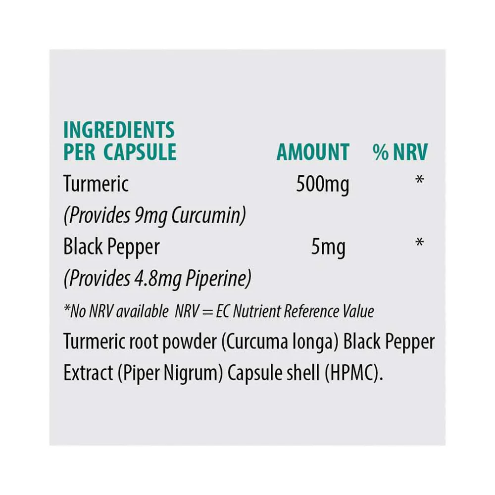Sona Turmeric with Black Pepper 500mg 120 Capsules - Image 3