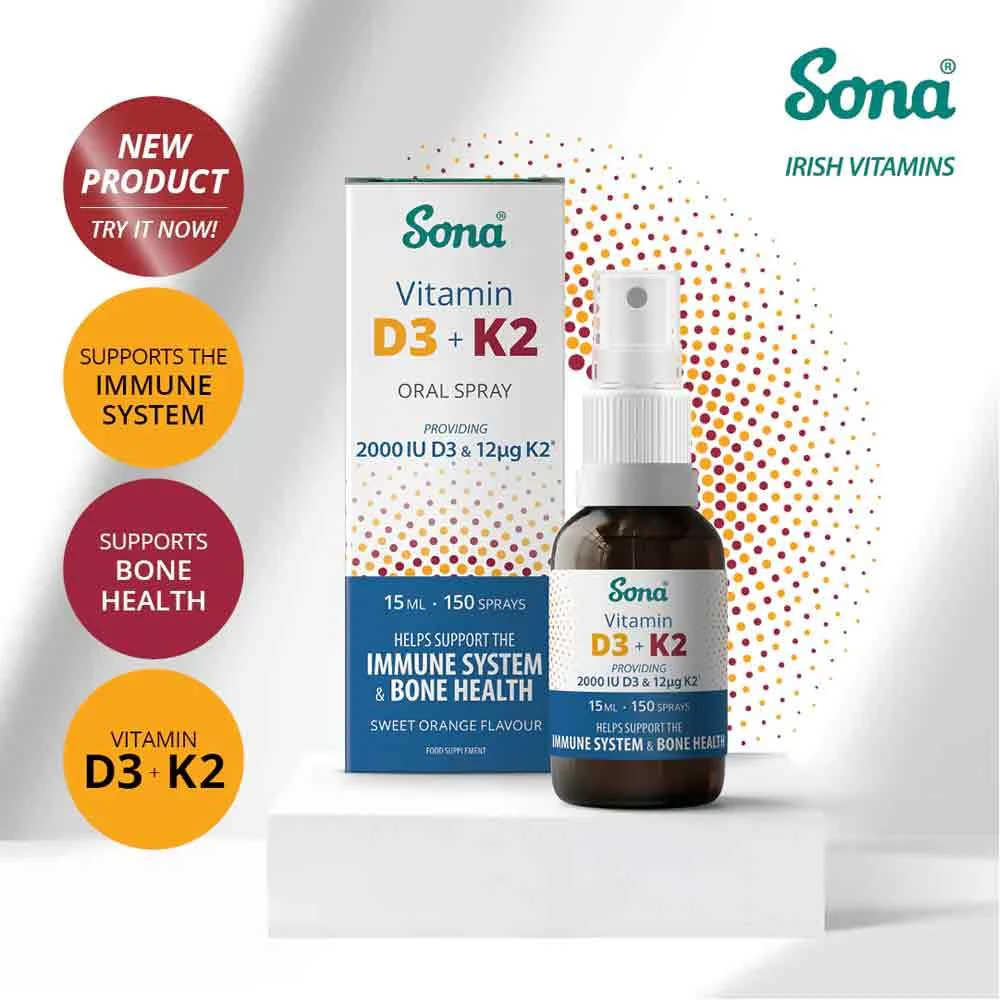 Sona Vitamin D3 & K2 Oral Spray 15ml - Image 2