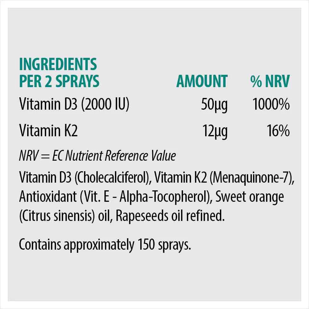 Sona Vitamin D3 & K2 Oral Spray 15ml - Image 3