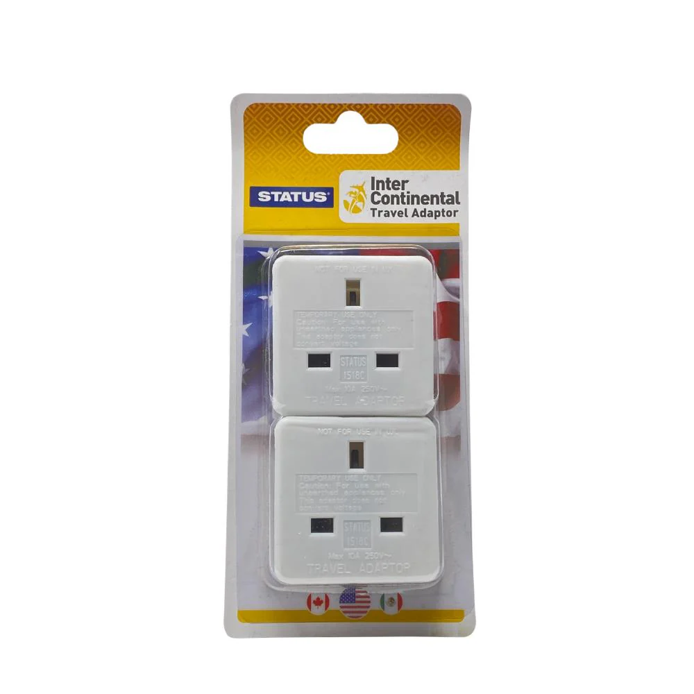 Status Intercontinental Travel Adaptor 2 Pack