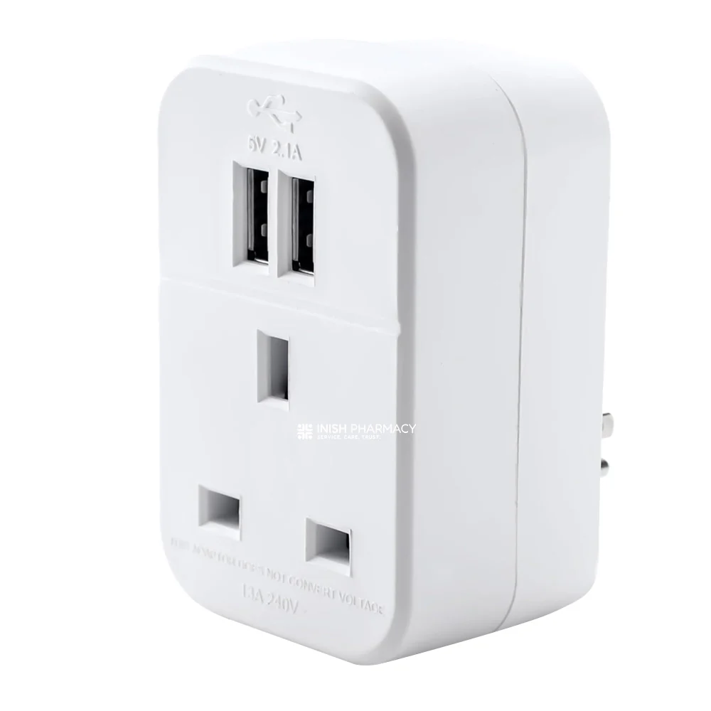 Status Intercontinental Travel Adaptor With 2 x USB