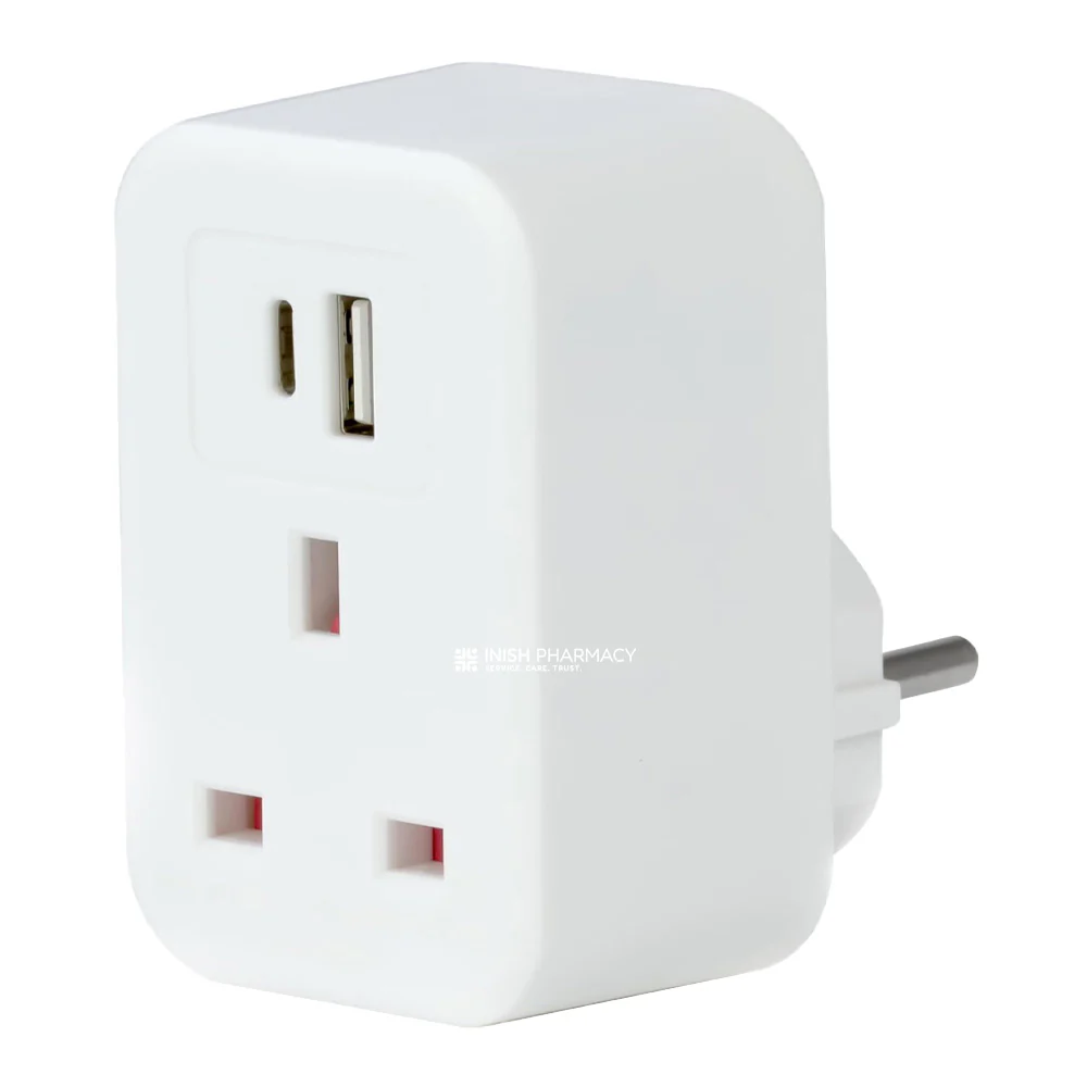 Status USB A + USB C Plug Through Adaptor