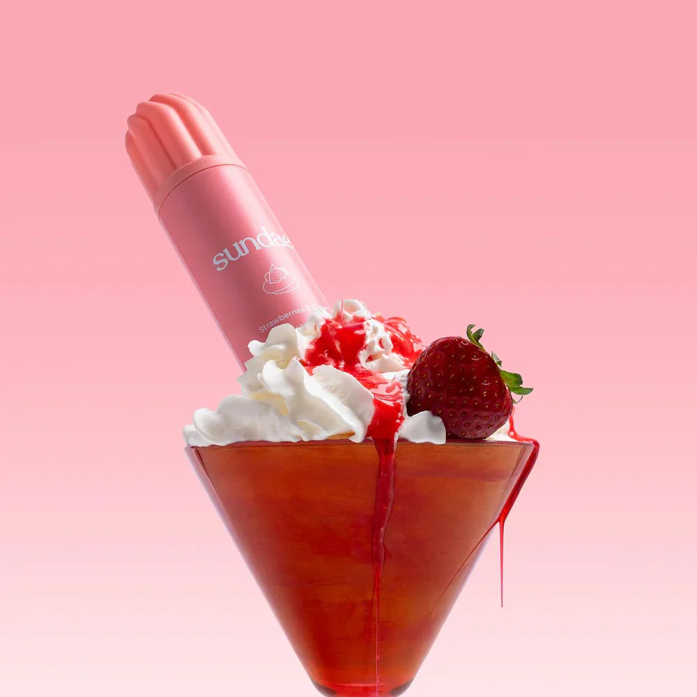Sundae Whipped Shower Foam Strawberries and Cream 265ml - Image 4