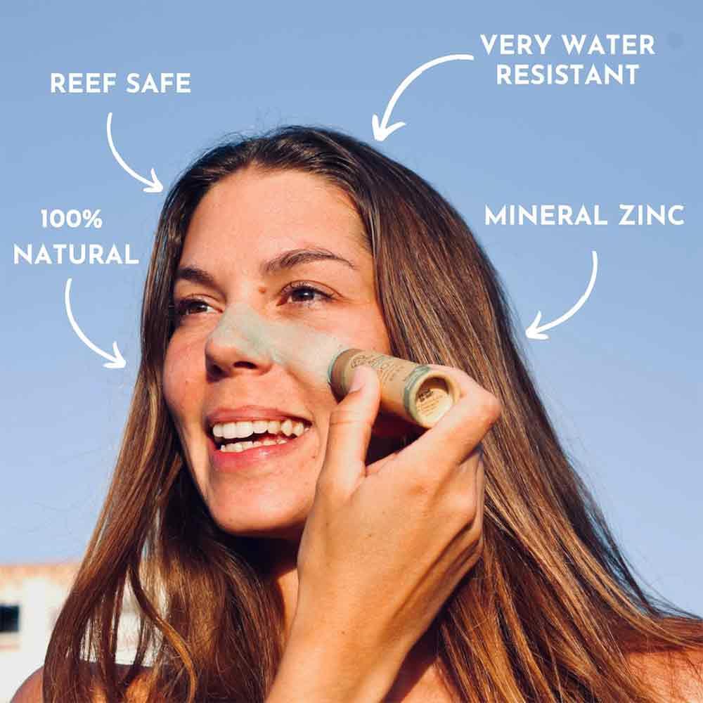 Suntribe Zinc Stick 100% Natural SPF50 - Mint Green - Image 2