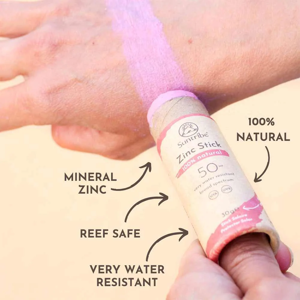Suntribe Zinc Stick 100% Natural SPF50 - Pretty Pink - Image 2