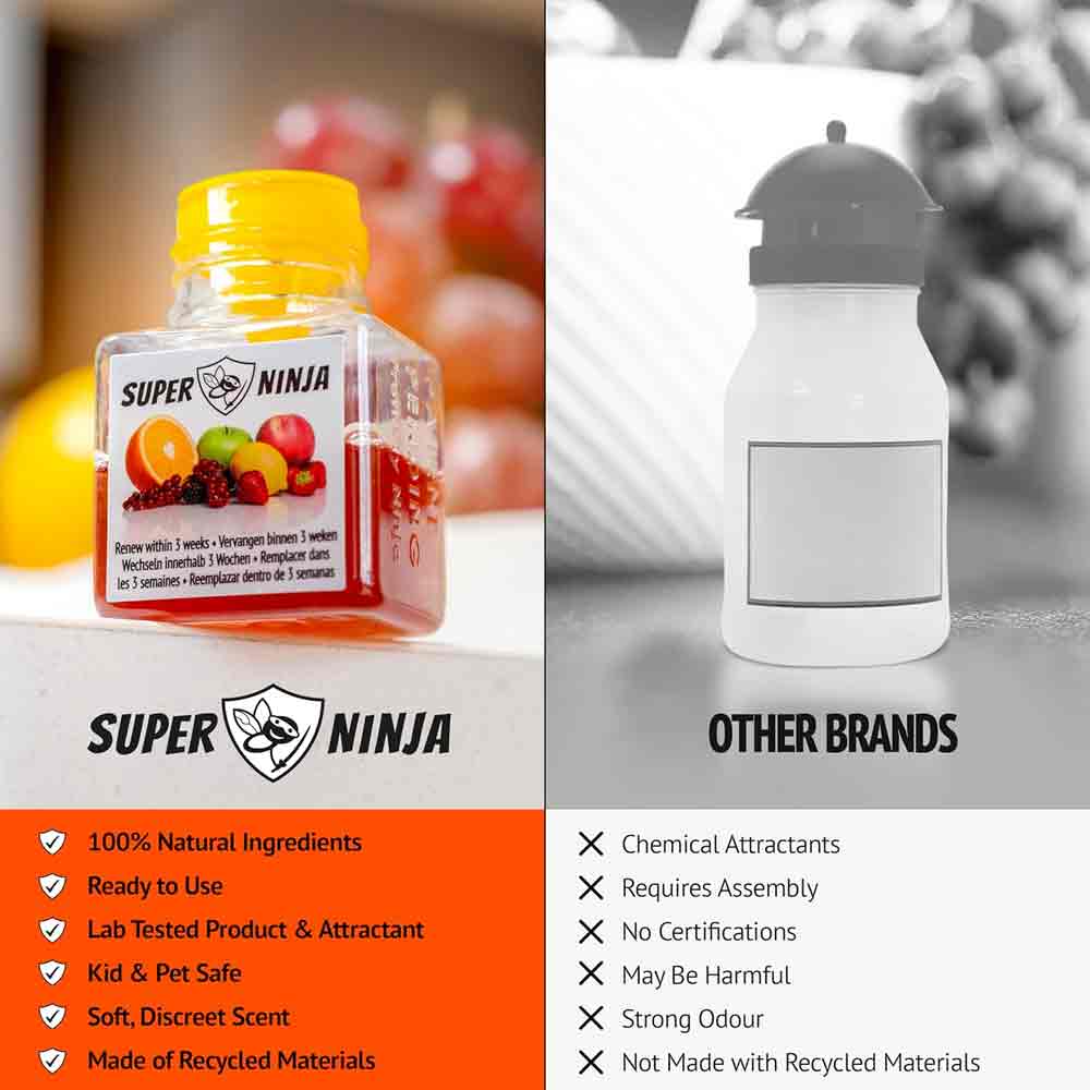 Super Ninja Fruit Fly Trap 12x18ml - Image 8