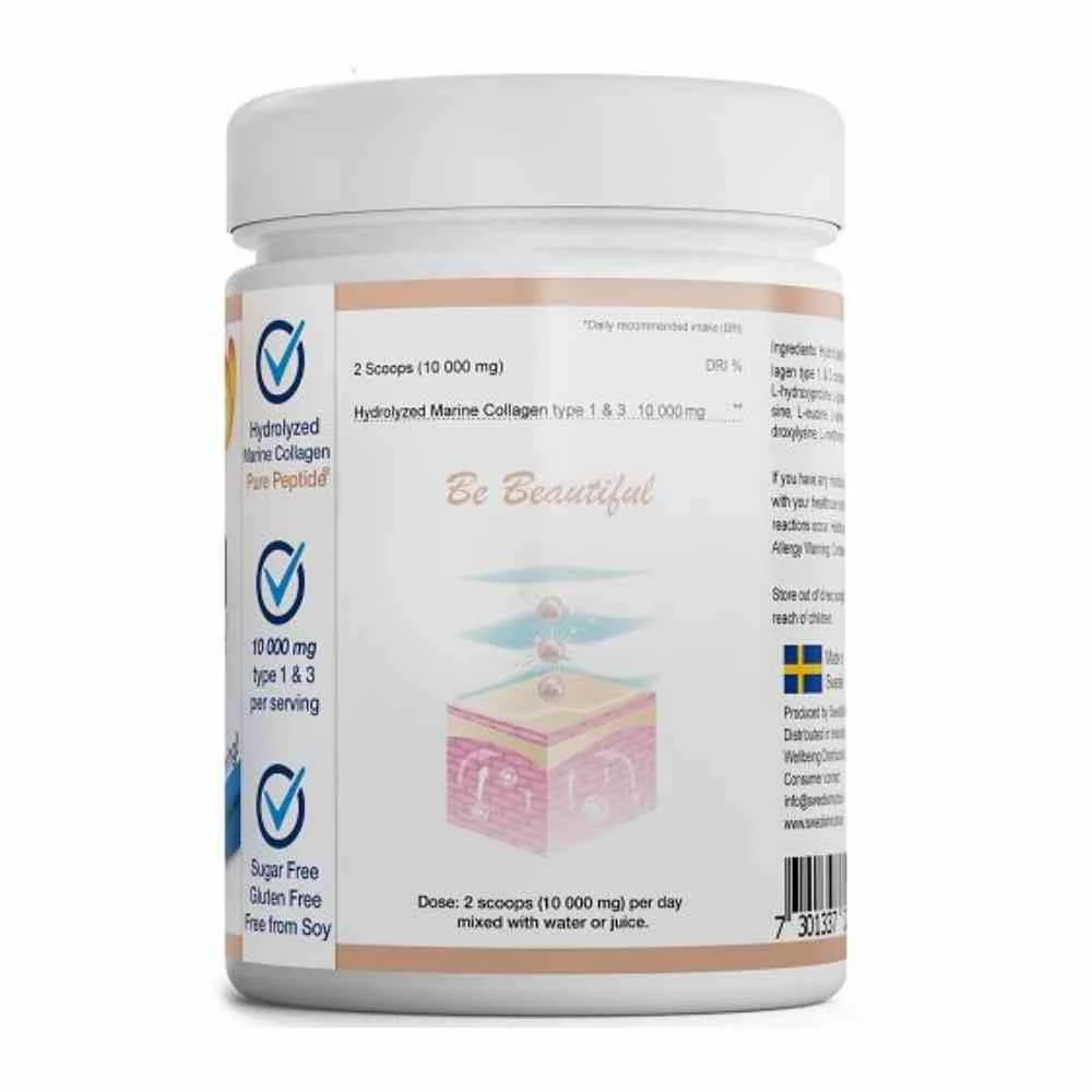 Swedish Nutra Collagen Marine Peptide 10000mg Powder 300g - Image 2