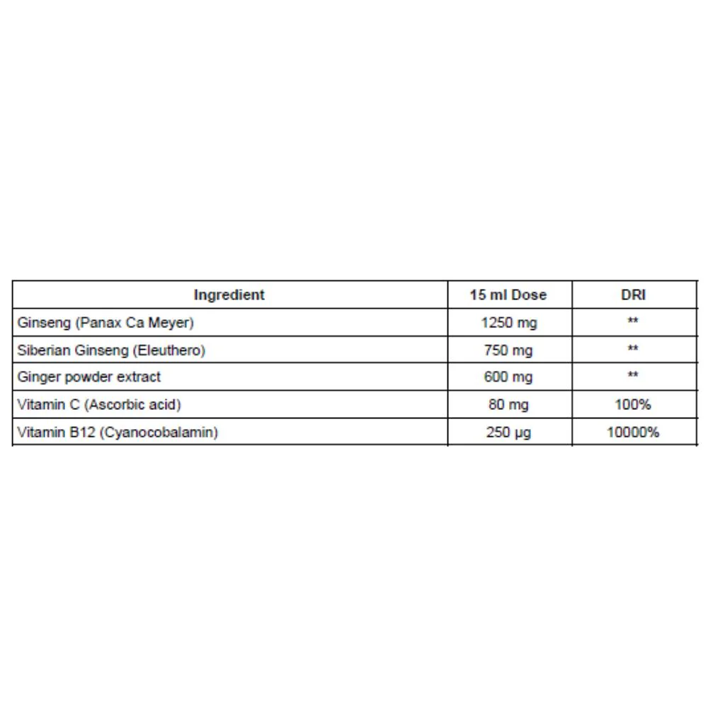 Swedish Nutra Ginseng Energy 500ml - Image 2