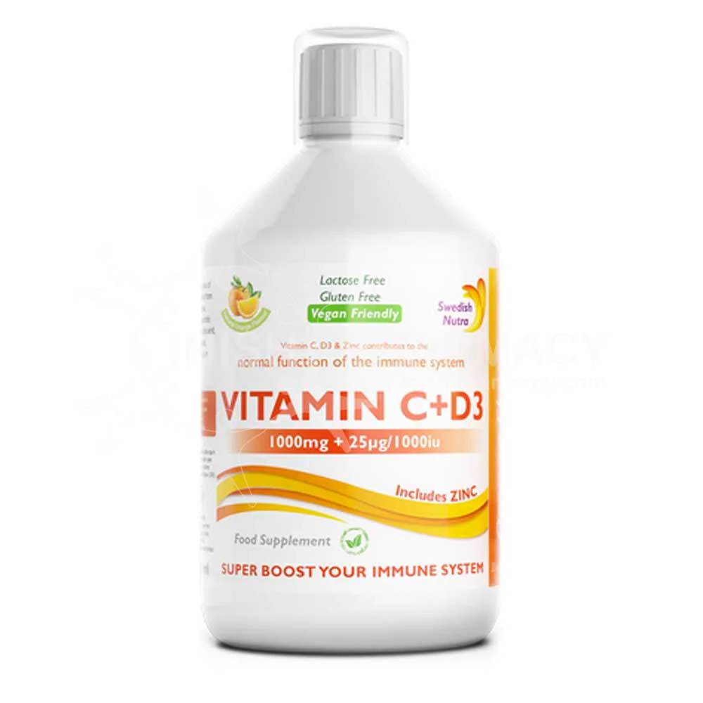 Swedish Nutra Vitamin C & D3 500ml