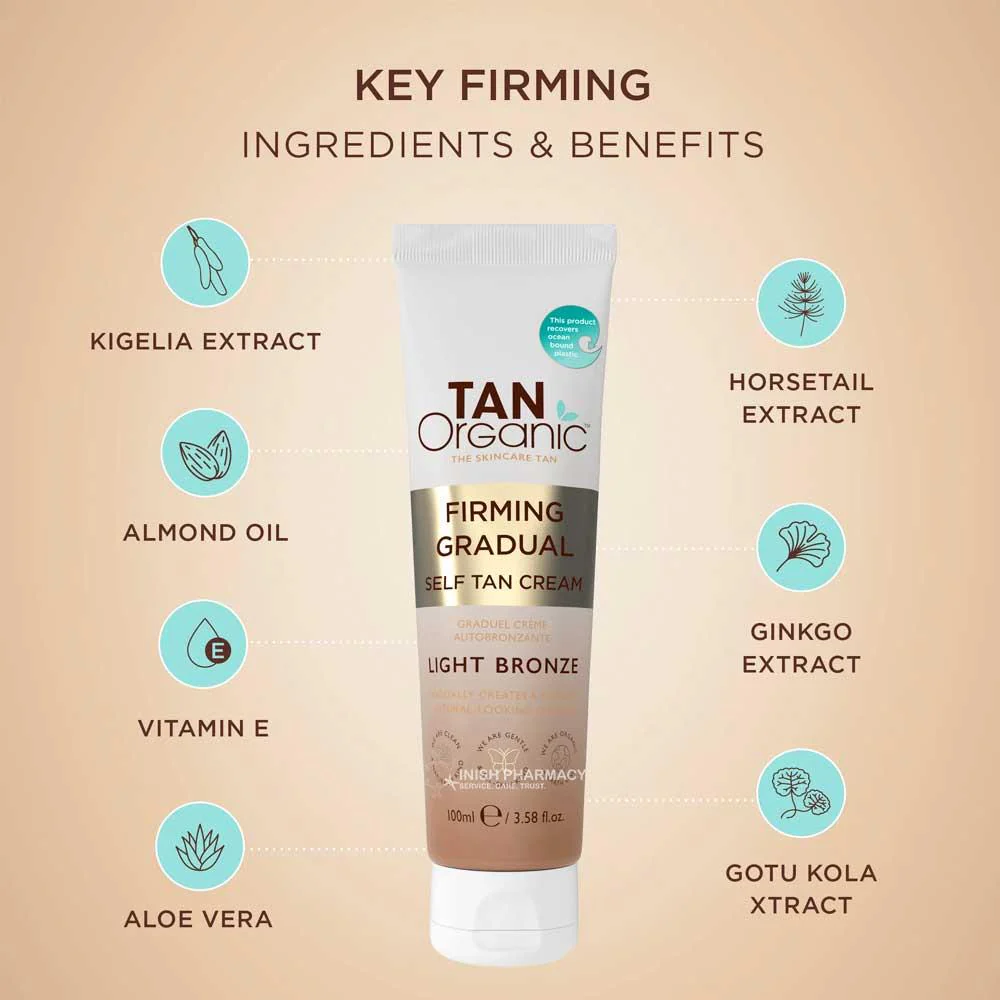 TanOrganic Firming Gradual Self Tan Cream 100ml - Image 3