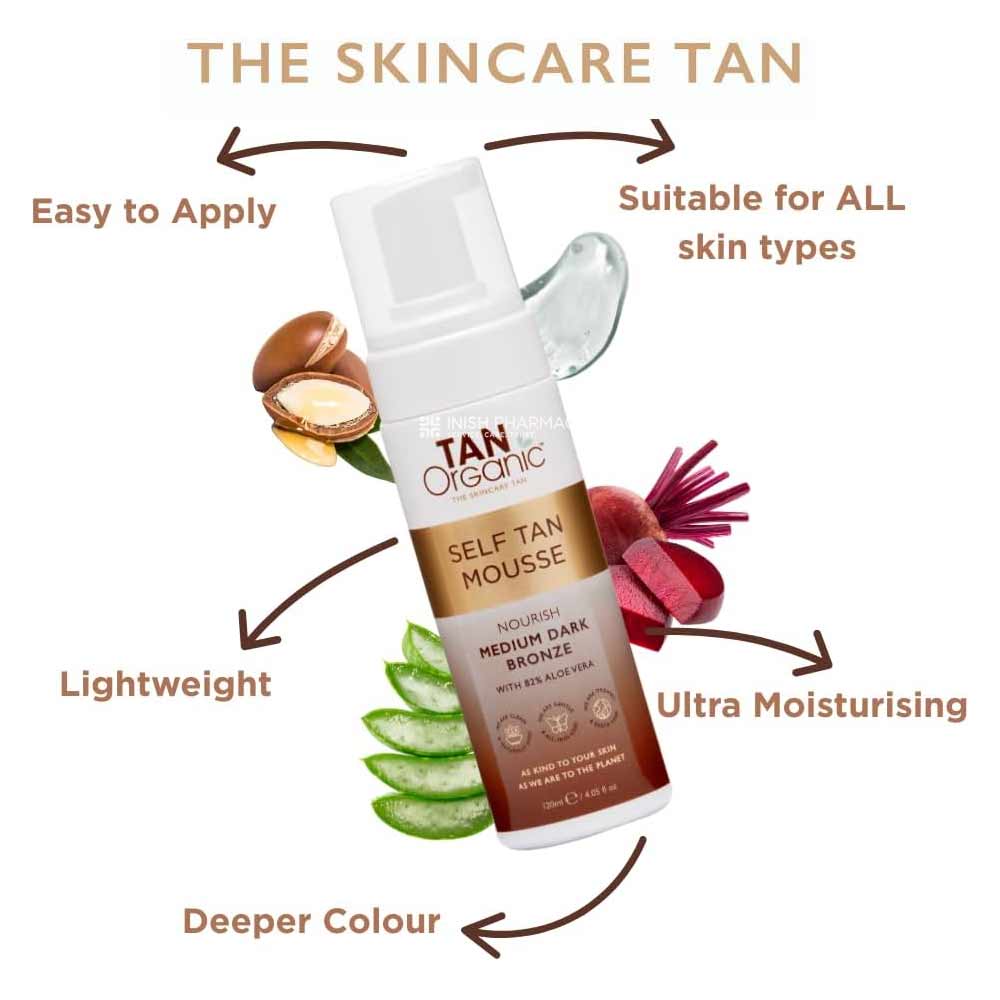 TanOrganic Self Tan Mousse 120ml - Image 2