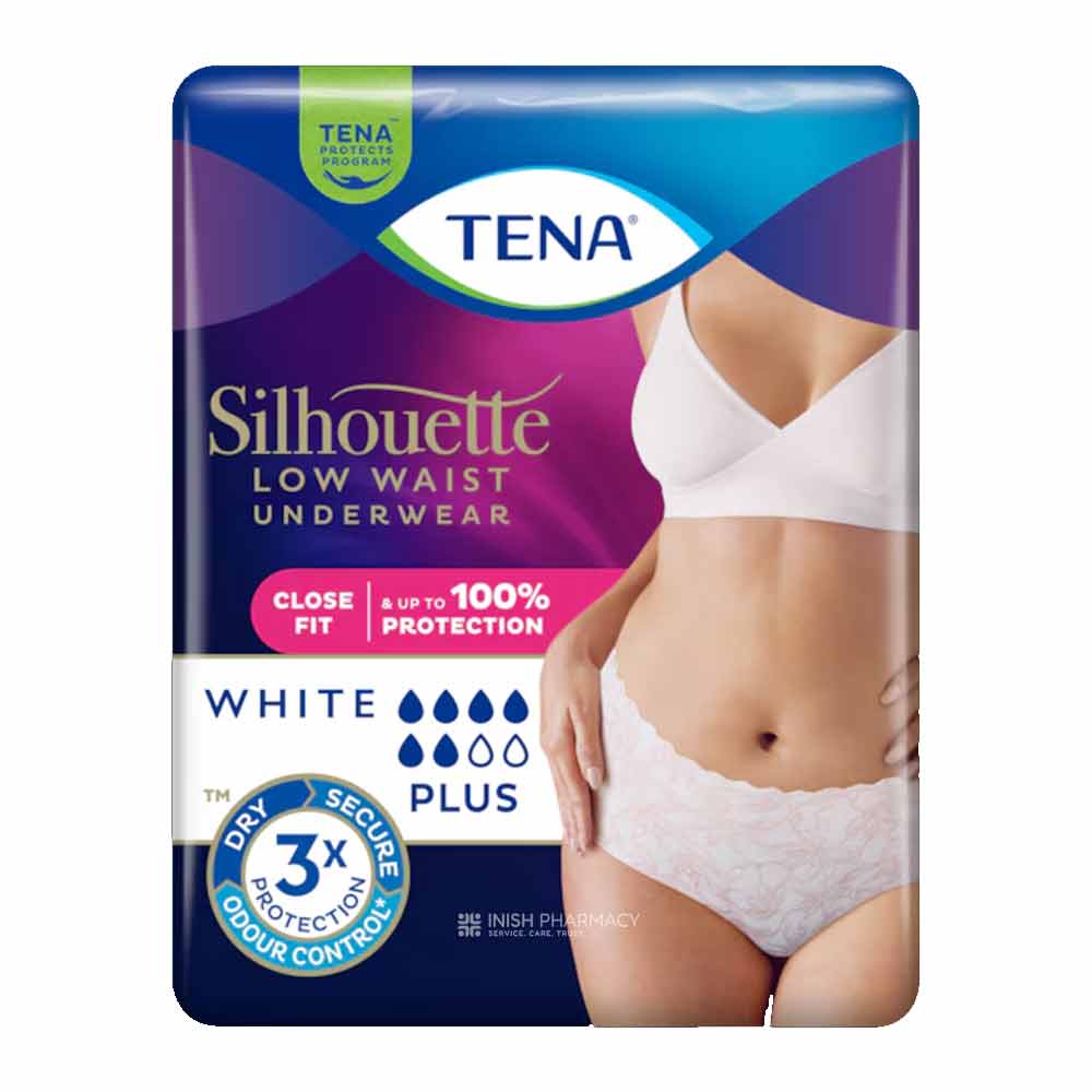 Tena Silhouette Pants White Large Plus 10 Pack