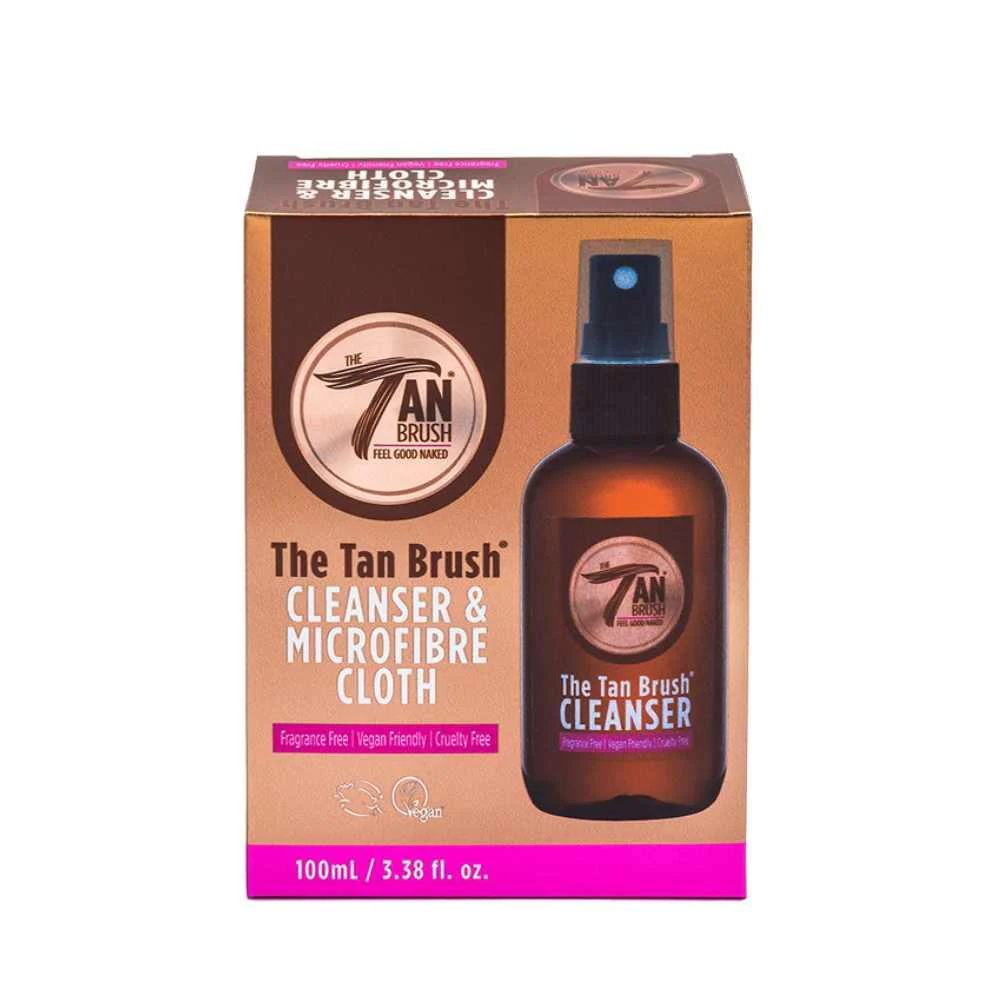The Tan Brush Cleanser & Microfibre Cloth - Image 2