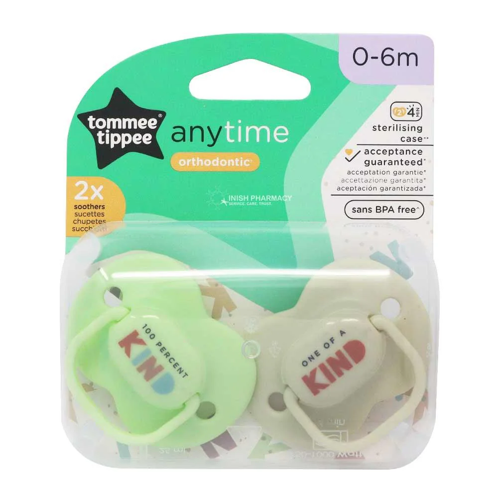 Tommee Tippee Anytime Orthodontic Soothers 0-6m 2 Pack - Image 5